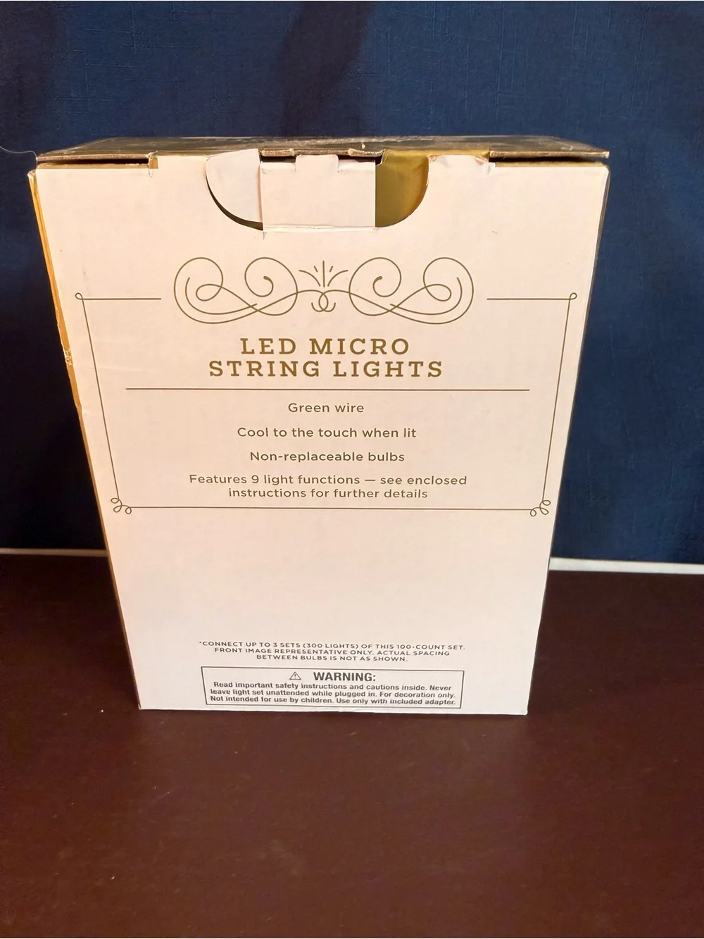 Wondershop Cool White LED Micro String Lights with Dark Green Wire - 100 Lights